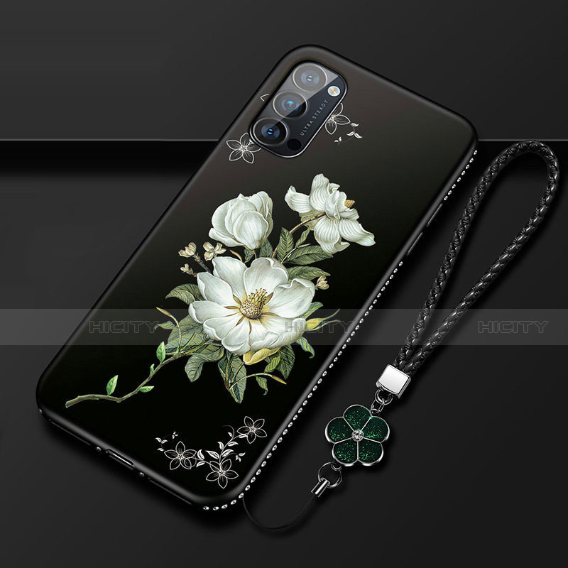 Funda Silicona Gel Goma Flores Carcasa S01 para Oppo Reno4 Pro 5G