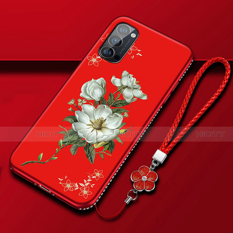 Funda Silicona Gel Goma Flores Carcasa S01 para Oppo Reno4 Pro 5G