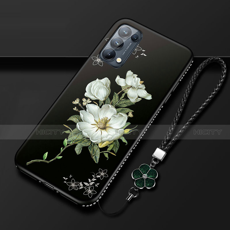 Funda Silicona Gel Goma Flores Carcasa S01 para Oppo Reno5 Pro 5G