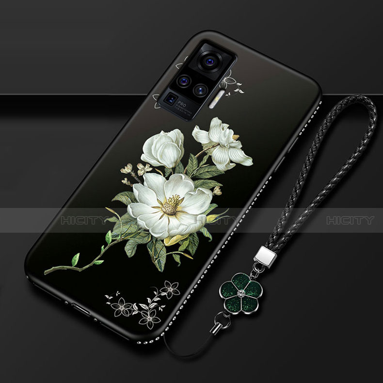 Funda Silicona Gel Goma Flores Carcasa S01 para Vivo X51 5G