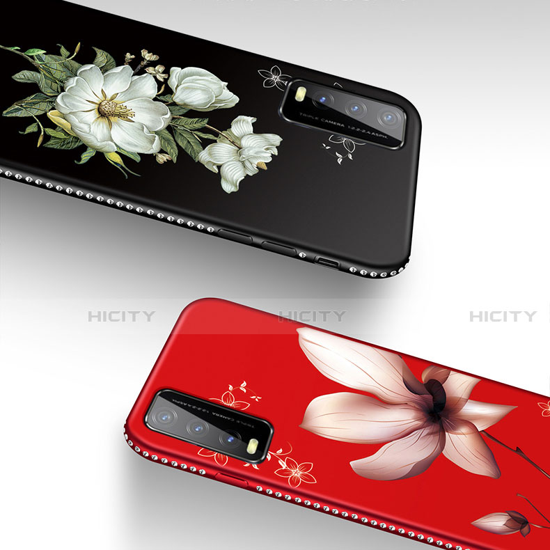 Funda Silicona Gel Goma Flores Carcasa S01 para Vivo Y30