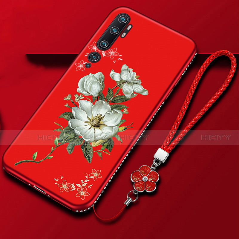 Funda Silicona Gel Goma Flores Carcasa S01 para Xiaomi Mi Note 10