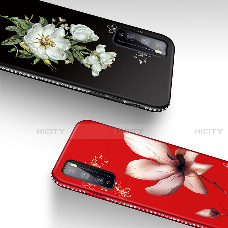 Funda Silicona Gel Goma Flores Carcasa S02 para Huawei Enjoy Z 5G