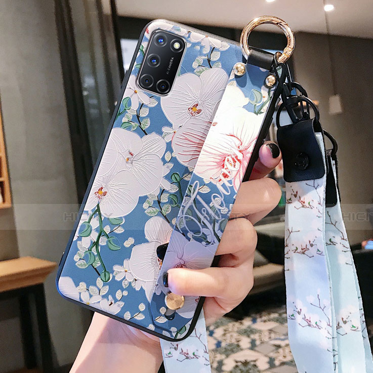 Funda Silicona Gel Goma Flores Carcasa S02 para Oppo A92