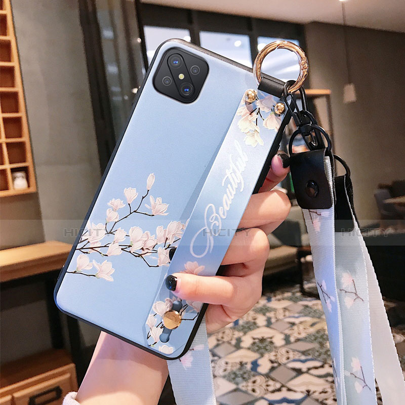 Funda Silicona Gel Goma Flores Carcasa S02 para Oppo Reno4 Z 5G