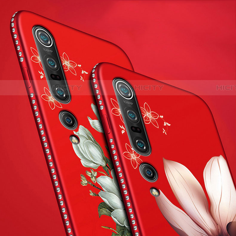 Funda Silicona Gel Goma Flores Carcasa S02 para Xiaomi Mi 10 Pro