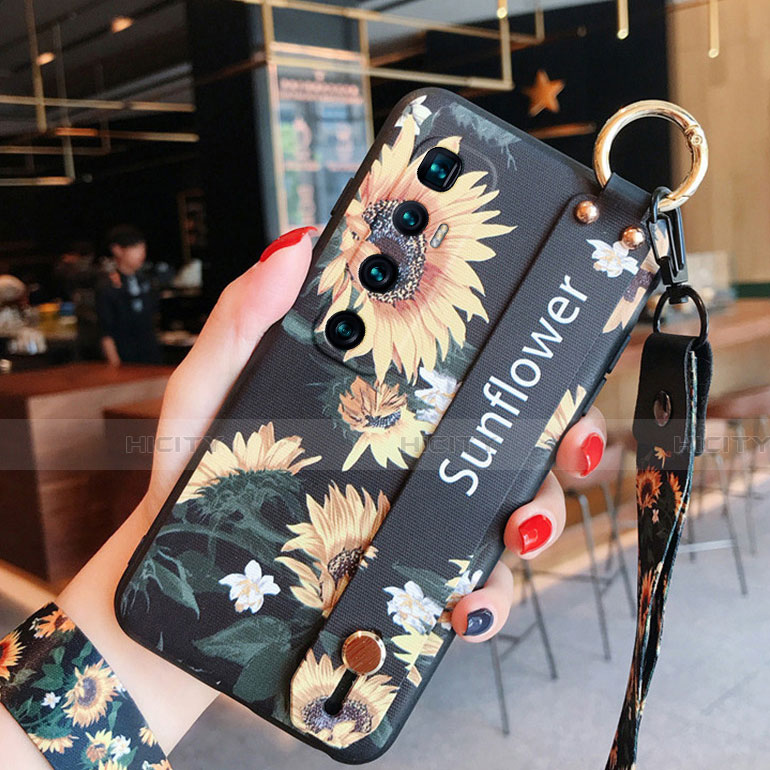 Funda Silicona Gel Goma Flores Carcasa S02 para Xiaomi Mi 10 Ultra