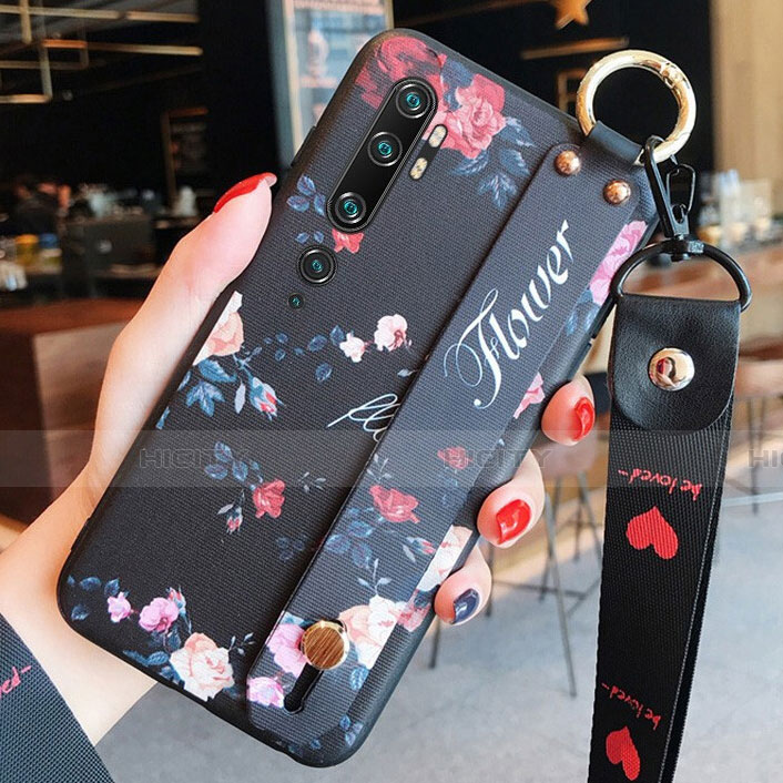 Funda Silicona Gel Goma Flores Carcasa S02 para Xiaomi Mi Note 10