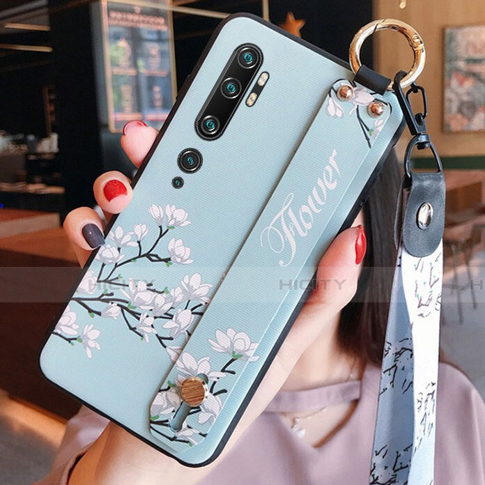 Funda Silicona Gel Goma Flores Carcasa S02 para Xiaomi Mi Note 10