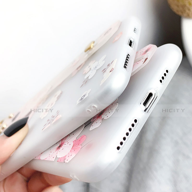 Funda Silicona Gel Goma Flores Carcasa S03 para Apple iPhone X