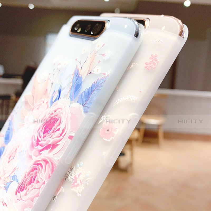 Funda Silicona Gel Goma Flores Carcasa S03 para Samsung Galaxy A80