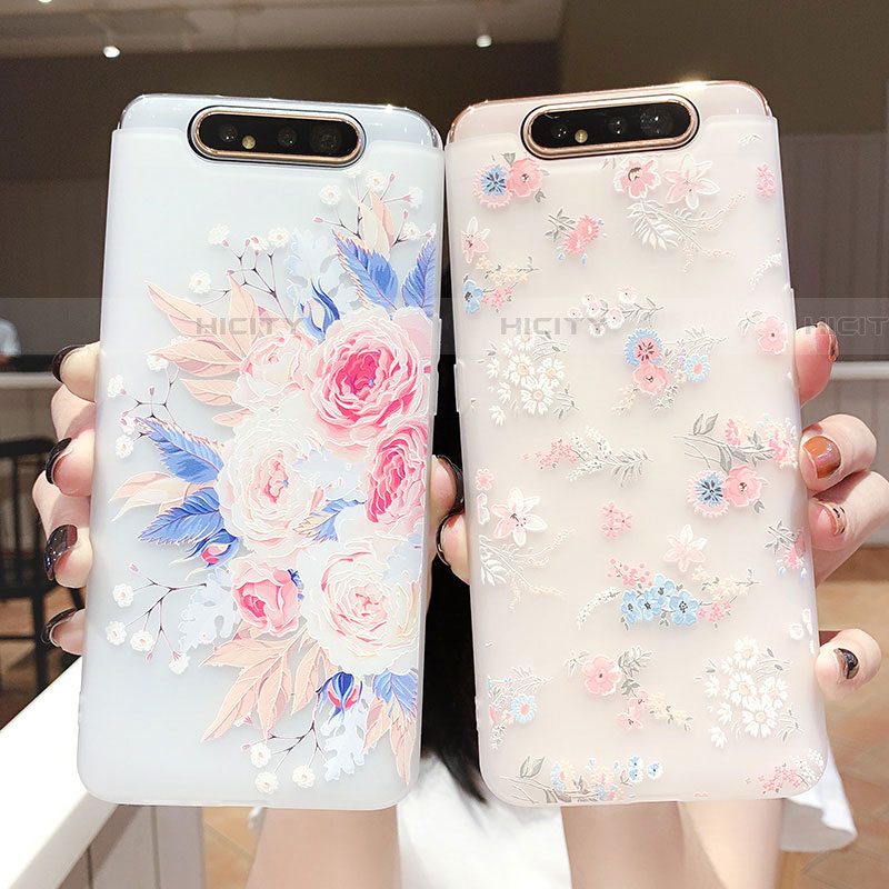 Funda Silicona Gel Goma Flores Carcasa S03 para Samsung Galaxy A90 4G