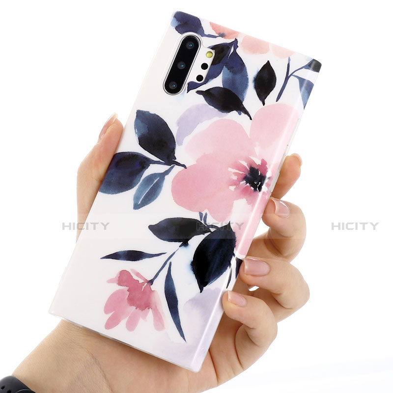 Funda Silicona Gel Goma Flores Carcasa S03 para Samsung Galaxy Note 10 Plus