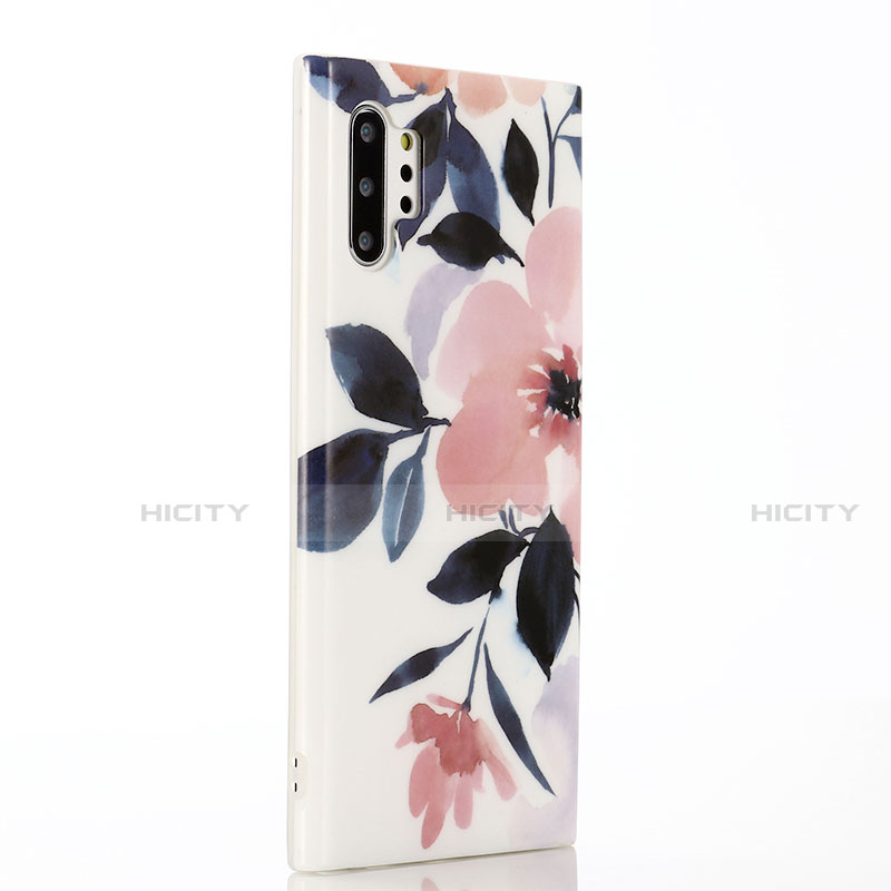 Funda Silicona Gel Goma Flores Carcasa S03 para Samsung Galaxy Note 10 Plus