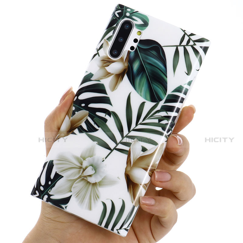 Funda Silicona Gel Goma Flores Carcasa S03 para Samsung Galaxy Note 10 Plus