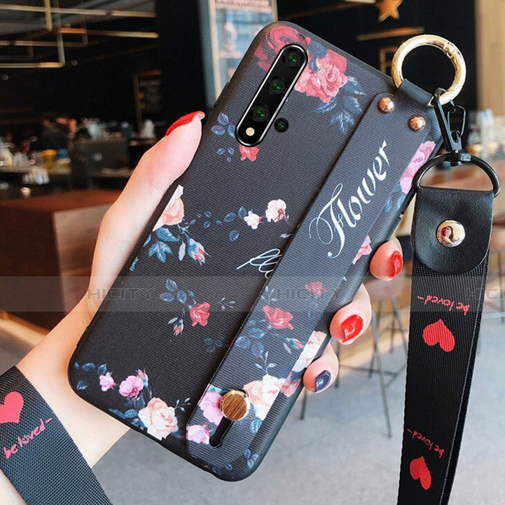 Funda Silicona Gel Goma Flores Carcasa S04 para Huawei Honor 20