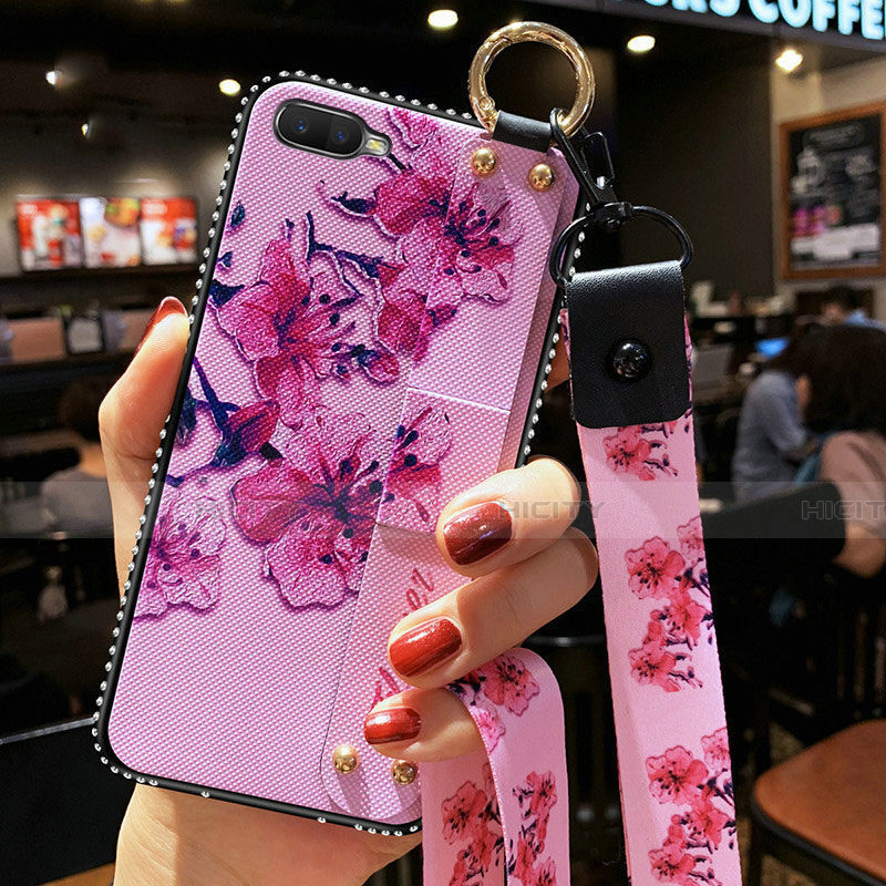 Funda Silicona Gel Goma Flores Carcasa S04 para Oppo K1