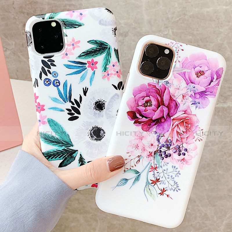 Funda Silicona Gel Goma Flores Carcasa S06 para Apple iPhone 11 Pro Max