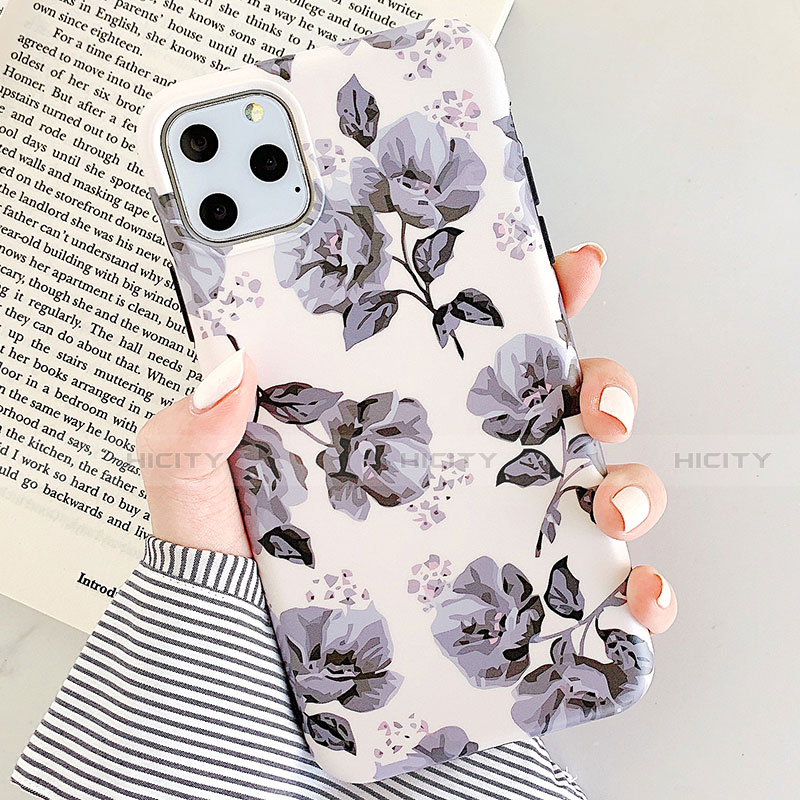 Funda Silicona Gel Goma Flores Carcasa S07 para Apple iPhone 11 Pro Max