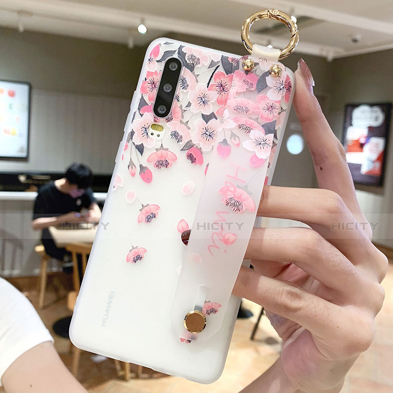 Funda Silicona Gel Goma Flores Carcasa S10 para Huawei P30