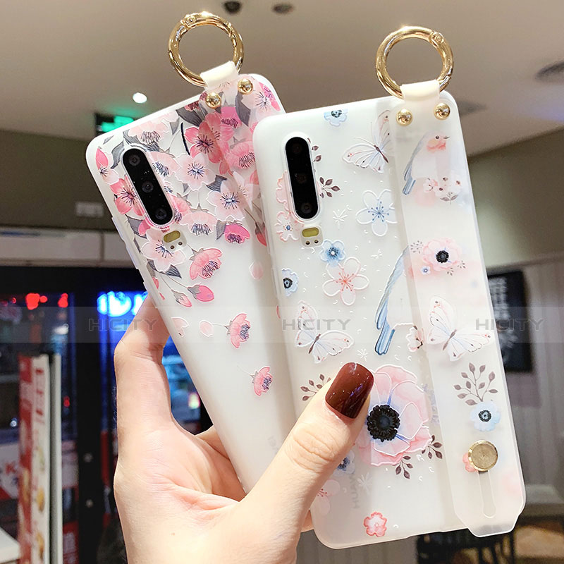 Funda Silicona Gel Goma Flores Carcasa S10 para Huawei P30