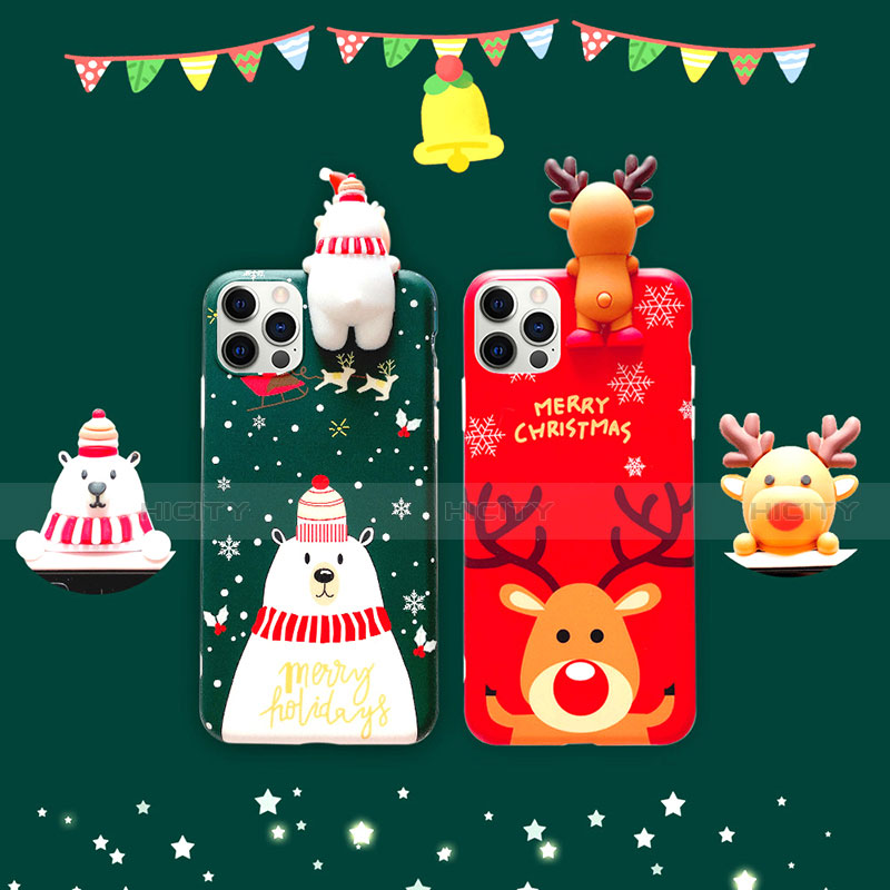 Funda Silicona Gel Goma Navidad Carcasa S02 para Apple iPhone 12 Pro