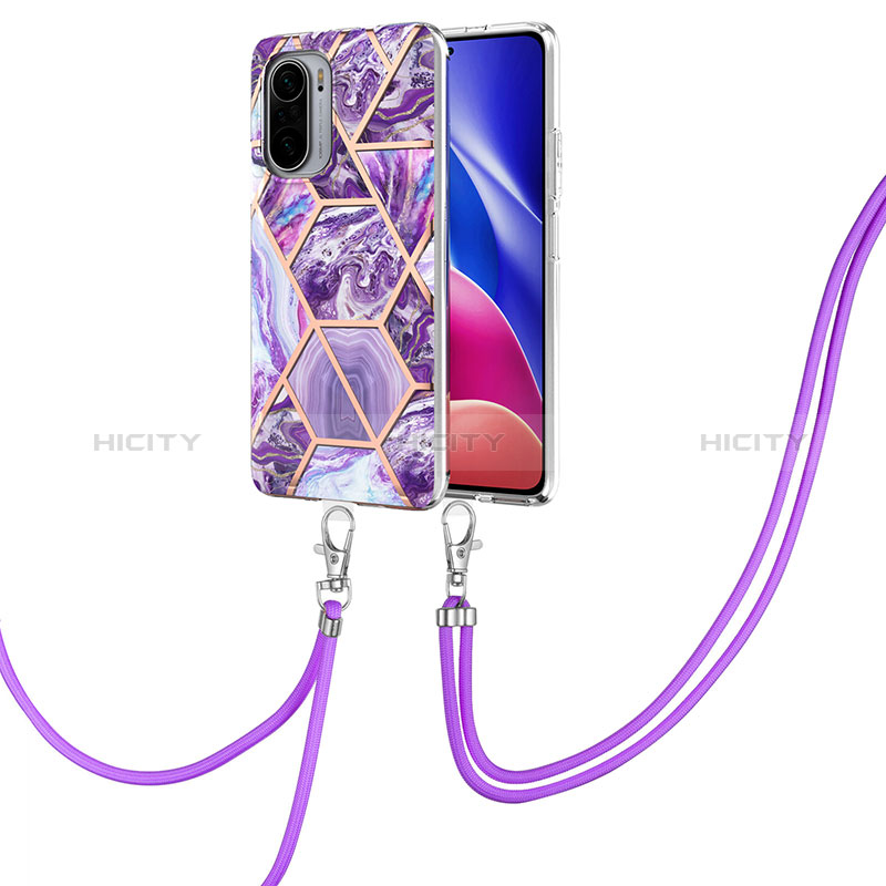 Funda Silicona Gel Goma Patron de Moda Carcasa con Acollador Cordon Lanyard Y01B para Xiaomi Mi 11X Pro 5G