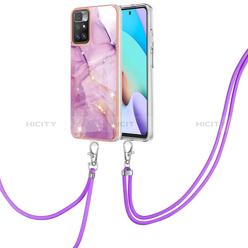 Funda Silicona Gel Goma Patron de Moda Carcasa con Acollador Cordon Lanyard Y05B para Xiaomi Redmi Note 11 4G (2021)