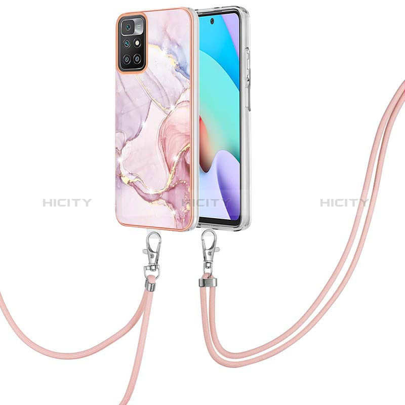 Funda Silicona Gel Goma Patron de Moda Carcasa con Acollador Cordon Lanyard Y05B para Xiaomi Redmi Note 11 4G (2021)