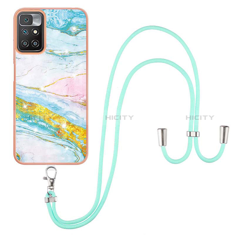 Funda Silicona Gel Goma Patron de Moda Carcasa con Acollador Cordon Lanyard Y05B para Xiaomi Redmi Note 11 4G (2021)