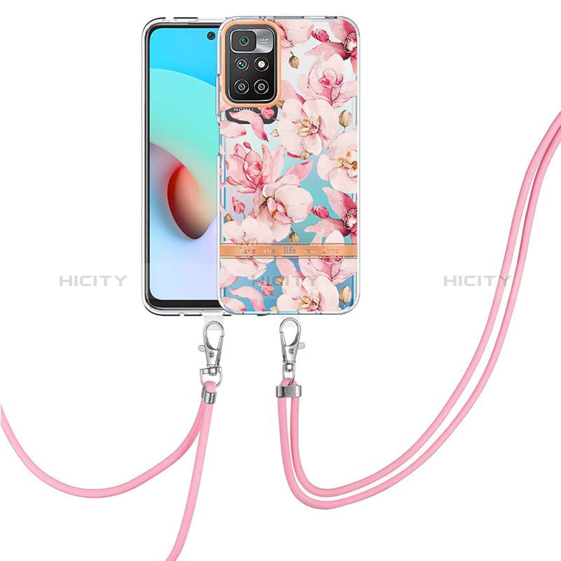 Funda Silicona Gel Goma Patron de Moda Carcasa con Acollador Cordon Lanyard Y06B para Xiaomi Redmi Note 11 4G (2021)