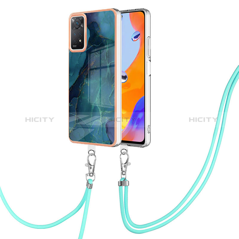 Funda Silicona Gel Goma Patron de Moda Carcasa con Acollador Cordon Lanyard YB1 para Xiaomi Redmi Note 11 Pro 5G