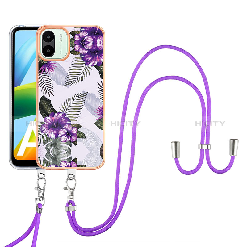 Funda Silicona Gel Goma Patron de Moda Carcasa con Acollador Cordon Lanyard YB3 para Xiaomi Redmi A2 Plus