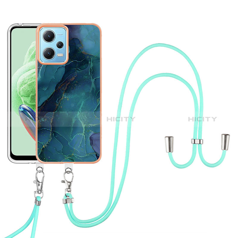 Funda Silicona Gel Goma Patron de Moda Carcasa con Acollador Cordon Lanyard YB7 para Xiaomi Poco X5 5G