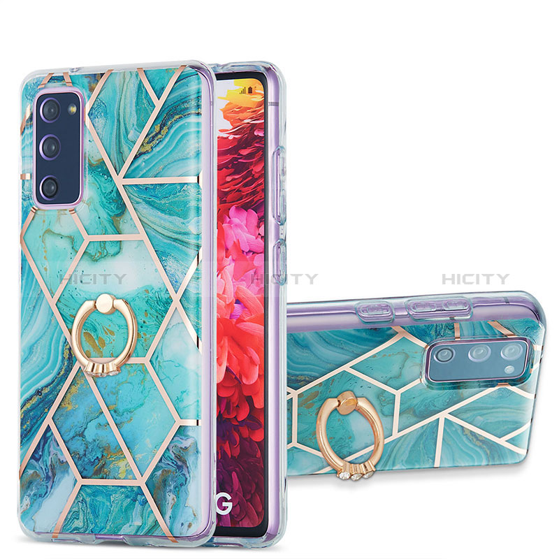 Funda Silicona Gel Goma Patron de Moda Carcasa con Anillo de dedo Soporte Y01B para Samsung Galaxy S20 FE (2022) 5G