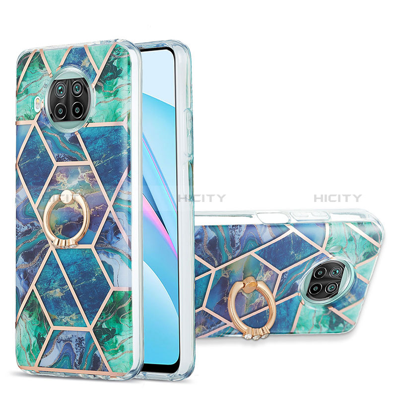 Funda Silicona Gel Goma Patron de Moda Carcasa con Anillo de dedo Soporte Y01B para Xiaomi Mi 10i 5G