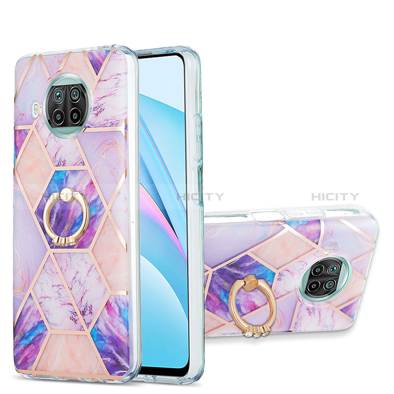 Funda Silicona Gel Goma Patron de Moda Carcasa con Anillo de dedo Soporte Y01B para Xiaomi Mi 10i 5G