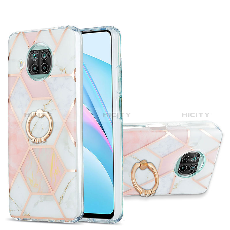 Funda Silicona Gel Goma Patron de Moda Carcasa con Anillo de dedo Soporte Y01B para Xiaomi Mi 10T Lite 5G