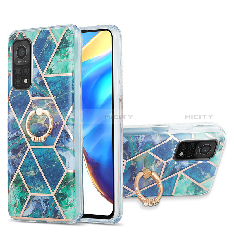 Funda Silicona Gel Goma Patron de Moda Carcasa con Anillo de dedo Soporte Y01B para Xiaomi Redmi K30S 5G