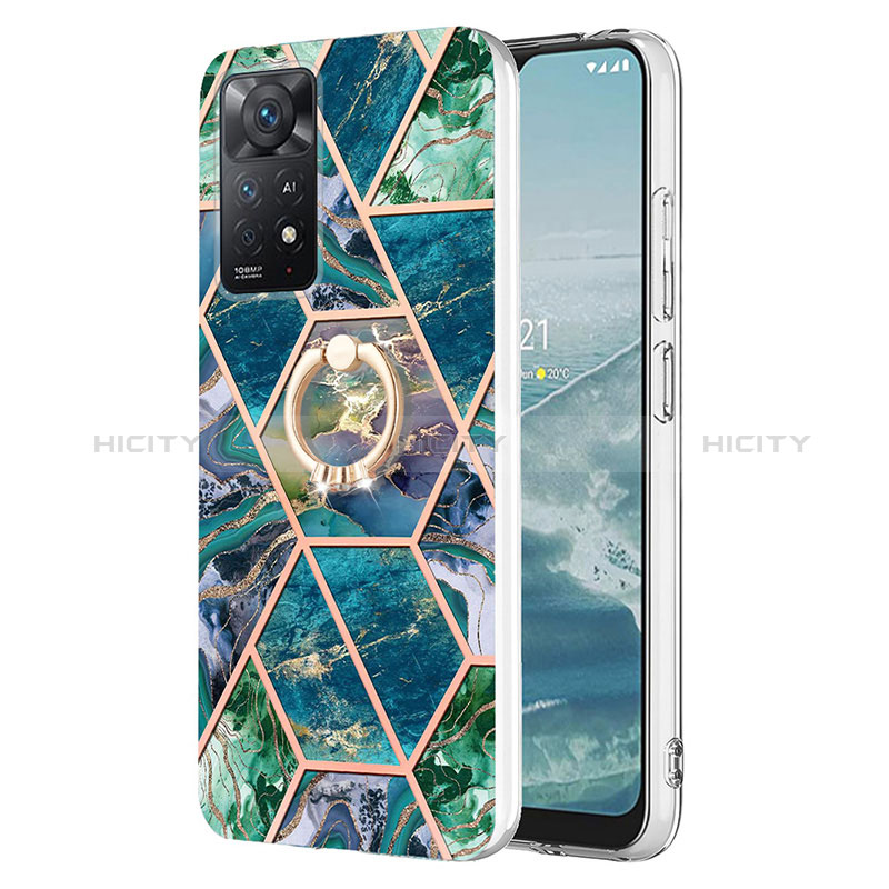 Funda Silicona Gel Goma Patron de Moda Carcasa con Anillo de dedo Soporte Y01B para Xiaomi Redmi Note 11 Pro 5G