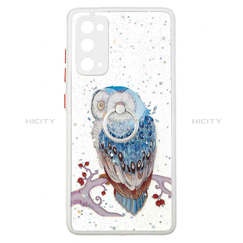 Funda Silicona Gel Goma Patron de Moda Carcasa con Anillo de dedo Soporte Y01X para Samsung Galaxy S20 Lite 5G