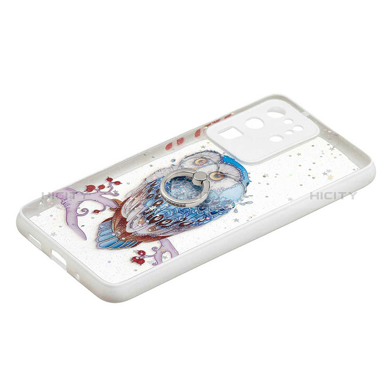 Funda Silicona Gel Goma Patron de Moda Carcasa con Anillo de dedo Soporte Y01X para Samsung Galaxy S20 Ultra