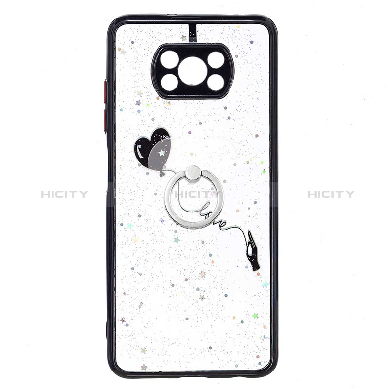 Funda Silicona Gel Goma Patron de Moda Carcasa con Anillo de dedo Soporte Y01X para Xiaomi Poco X3