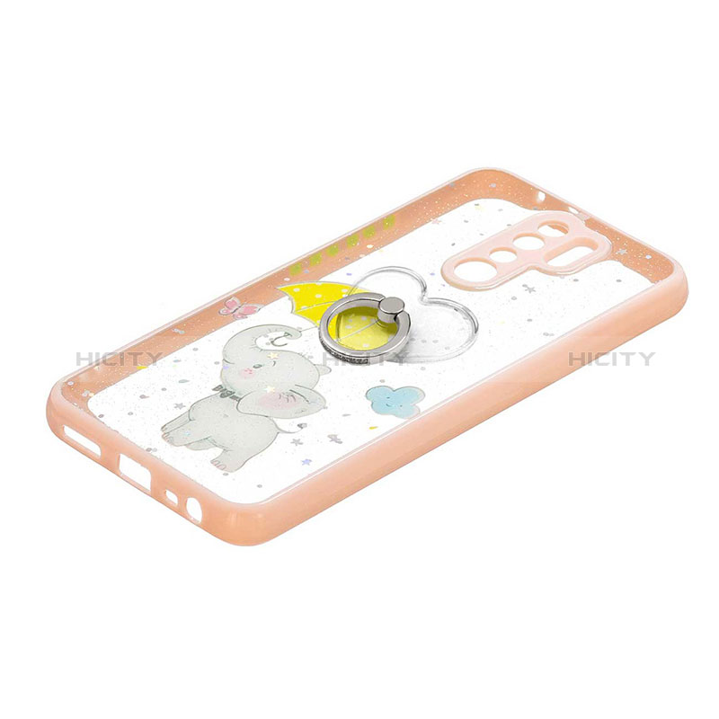 Funda Silicona Gel Goma Patron de Moda Carcasa con Anillo de dedo Soporte Y01X para Xiaomi Redmi 9