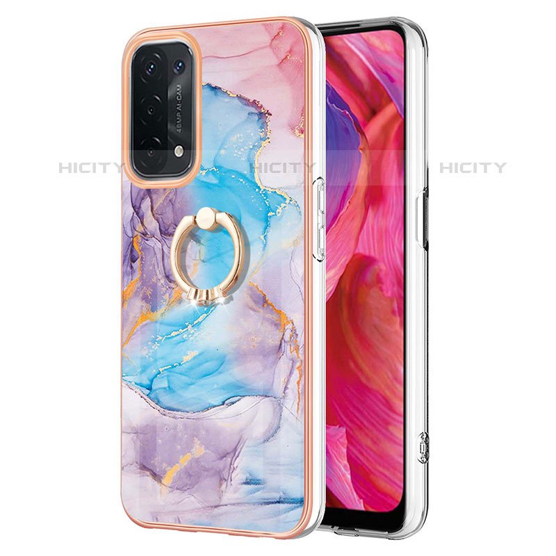 Funda Silicona Gel Goma Patron de Moda Carcasa con Anillo de dedo Soporte Y03B para OnePlus Nord N200 5G