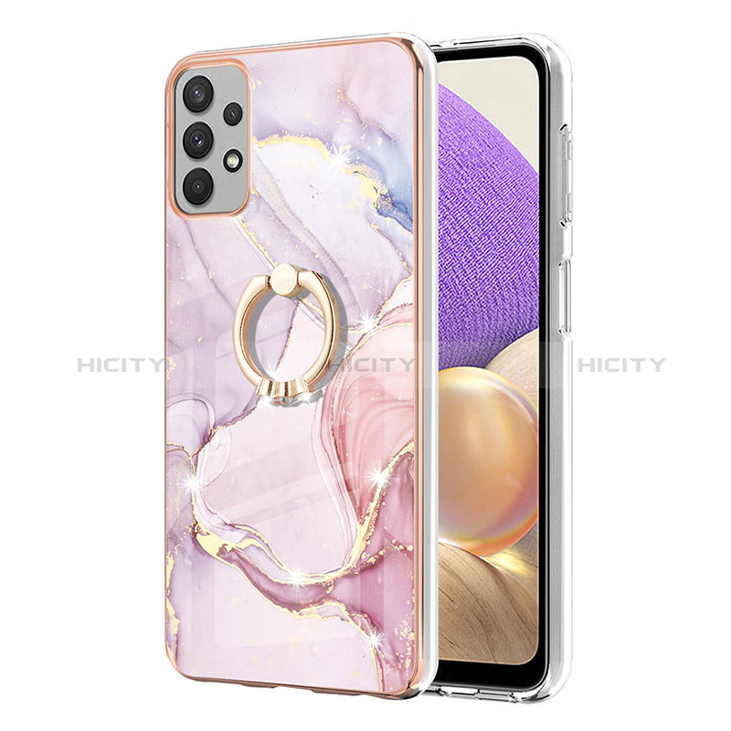 Funda Silicona Gel Goma Patron de Moda Carcasa con Anillo de dedo Soporte Y05B para Samsung Galaxy A23 5G