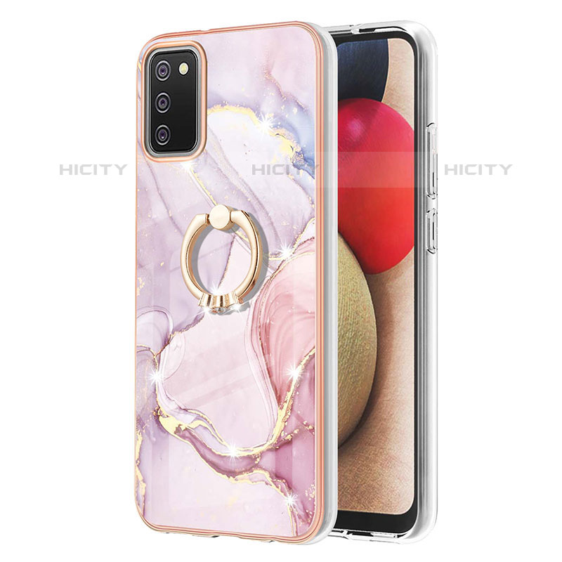 Funda Silicona Gel Goma Patron de Moda Carcasa con Anillo de dedo Soporte Y05B para Samsung Galaxy M02s