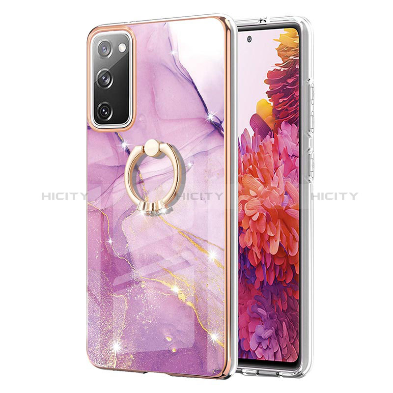 Funda Silicona Gel Goma Patron de Moda Carcasa con Anillo de dedo Soporte Y05B para Samsung Galaxy S20 Lite 5G