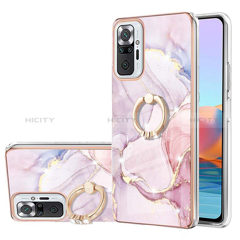 Funda Silicona Gel Goma Patron de Moda Carcasa con Anillo de dedo Soporte Y05B para Xiaomi Redmi Note 10 Pro Max