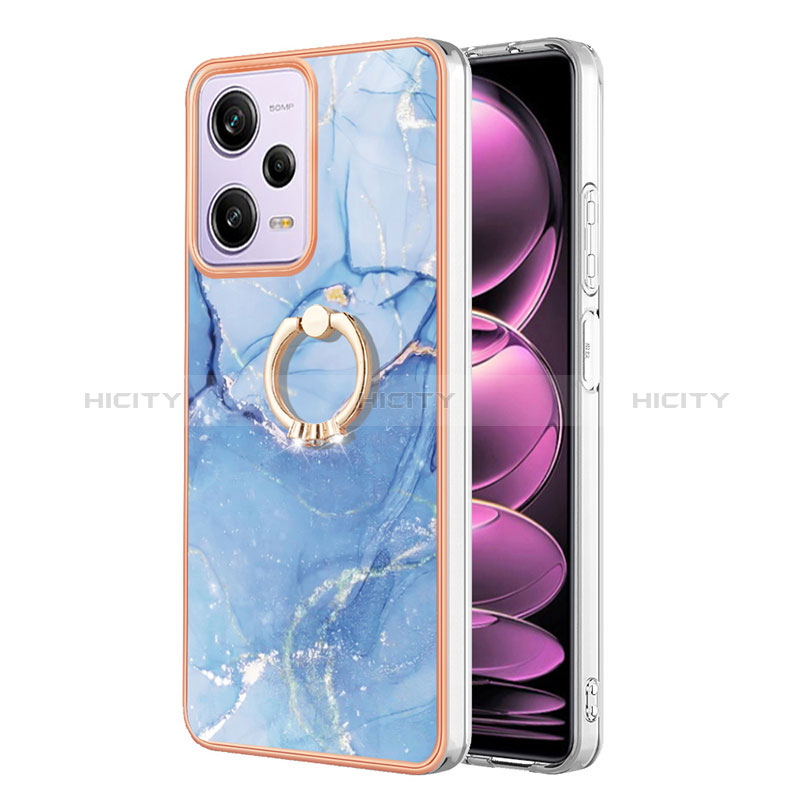 Funda Silicona Gel Goma Patron de Moda Carcasa con Anillo de dedo Soporte YB1 para Xiaomi Redmi Note 12 Pro 5G